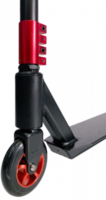 Самокат трюковой HD-S2005 (4) (колёса 110 мм, алюм. 
обод, стальной Y-руль) (black+red/чёрно-красный) - Цвет черно-красный - Картинка #2