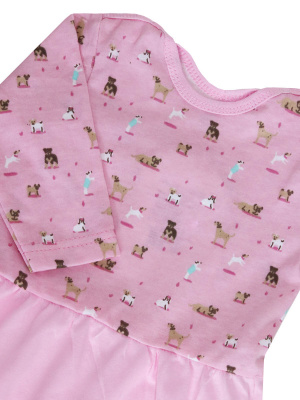 Платье "Милый щенок" - Размер 62 - Цвет розовый - Картинка #2