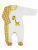 Комбинезон "Теплая африка" с жирафиком - Размер 62 - Цвет белый с желтым - Картинка #4