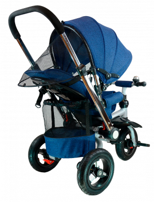Велосипед детский трехколёсный  TSTX011 
(лён синий) - Цвет синий - Картинка #7