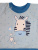 Джемпер "Веселые друзья" с зеброй - Размер 62 - Цвет голубой - Картинка #3