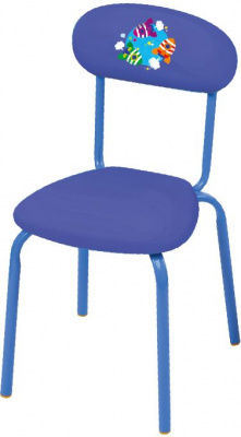 СТУ6 Детский стул (4шт.) (с ракетами синий 
(моющ. ткань)) - Цвет синий - Картинка #1