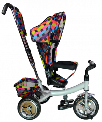 Велосипед детский трехколёсный  TSTX6588 
(радуга на серебристой раме) - Цвет радуга - Картинка #3