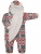 Комбинезон "Скандинавский узор" на молнии с капюшоном - Размер 62 - Цвет белый с красным - Картинка #3
