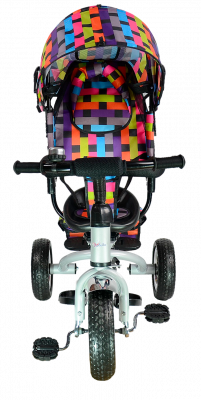 Велосипед детский трехколёсный  TSTX6588 
(радуга на серебристой раме) - Цвет радуга - Картинка #9