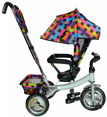 Велосипед детский трехколёсный  TSTX6588 
(радуга на серебристой раме) - Цвет радуга - Картинка #8