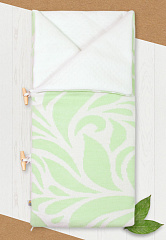 Конверт-одеяло с шапочкой "Миндаль" - Размер 70х35 - Цвет салатовый - Картинка #1