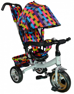 Велосипед детский трехколёсный  TSTX6588 
(радуга на серебристой раме) - Цвет радуга - Картинка #2